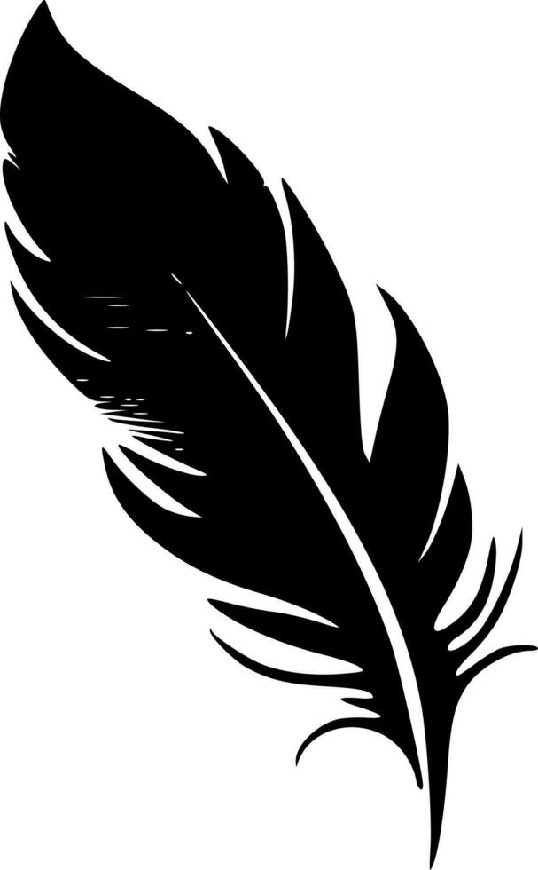 Feather - Minimalist and Flat Logo - Vector illustration