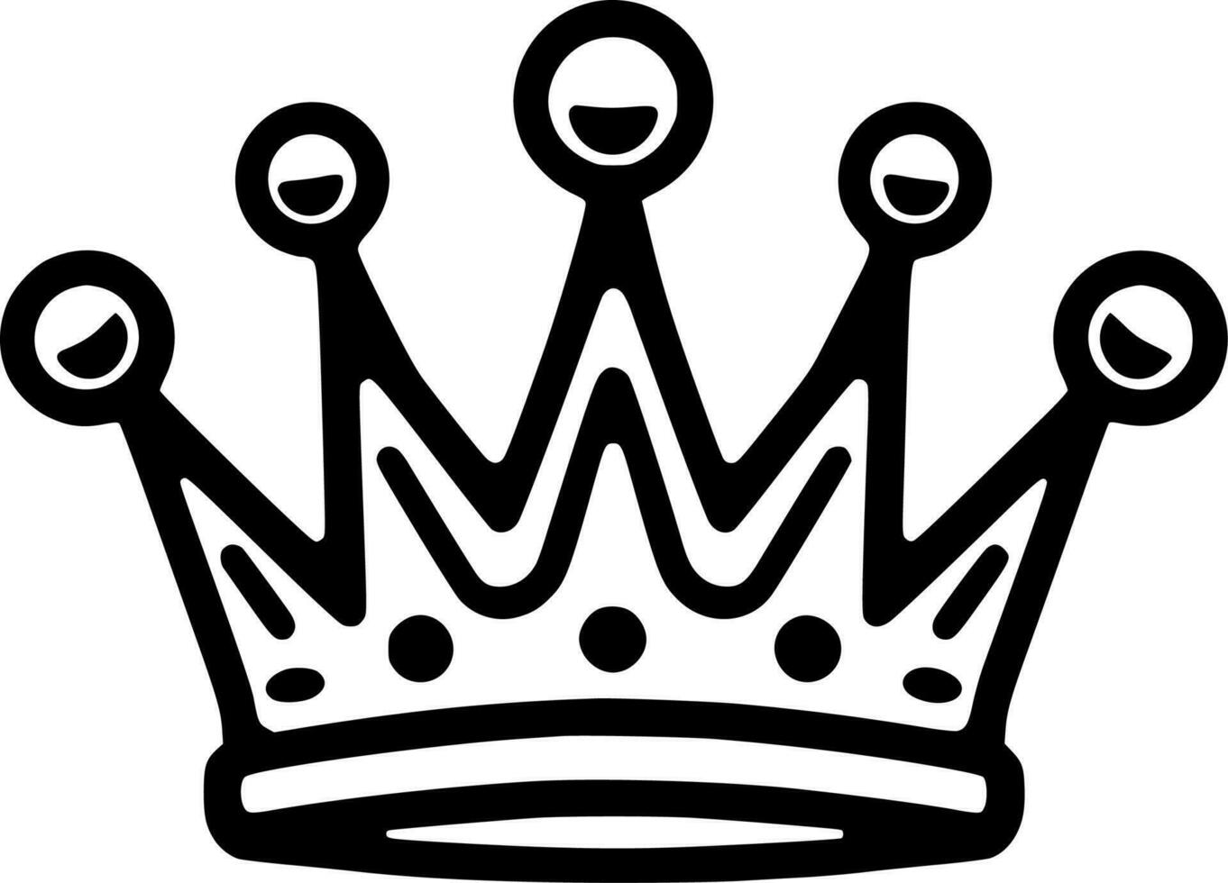 Crown - Black and White Isolated Icon - Vector illustration 24148443