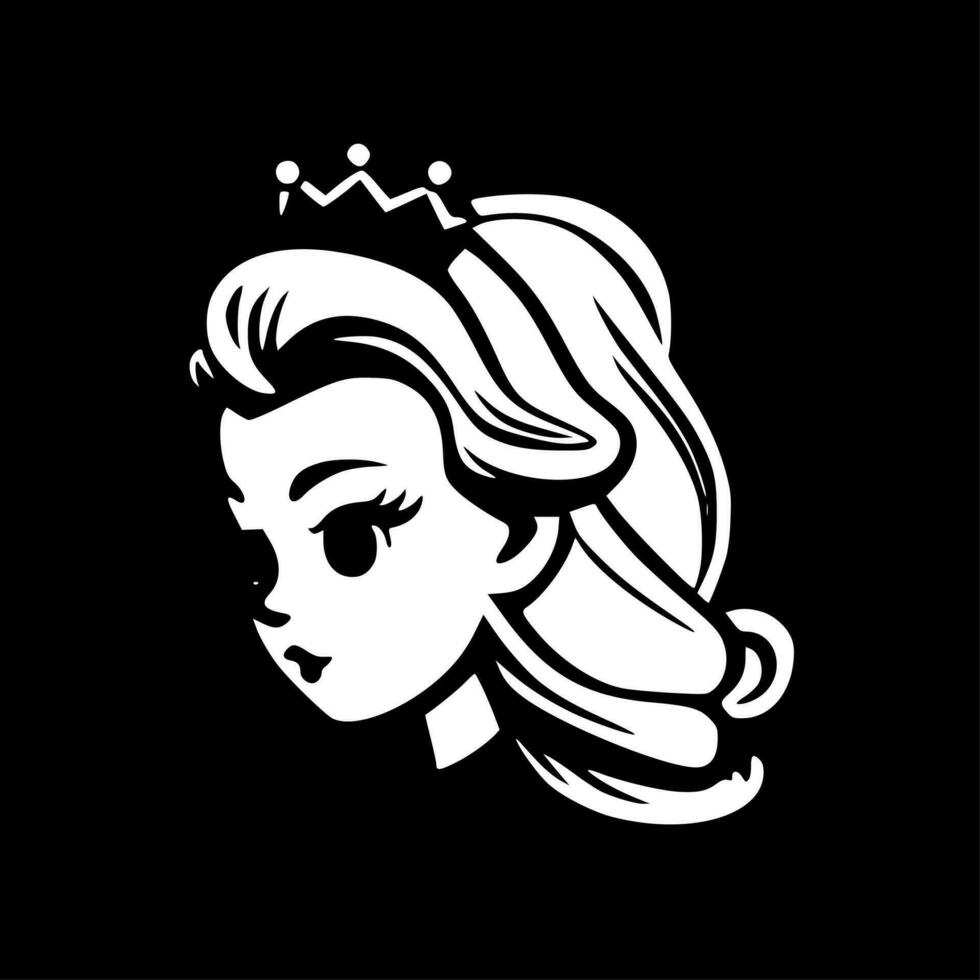 princesa - alto calidad vector logo - vector ilustración ideal para camiseta gráfico