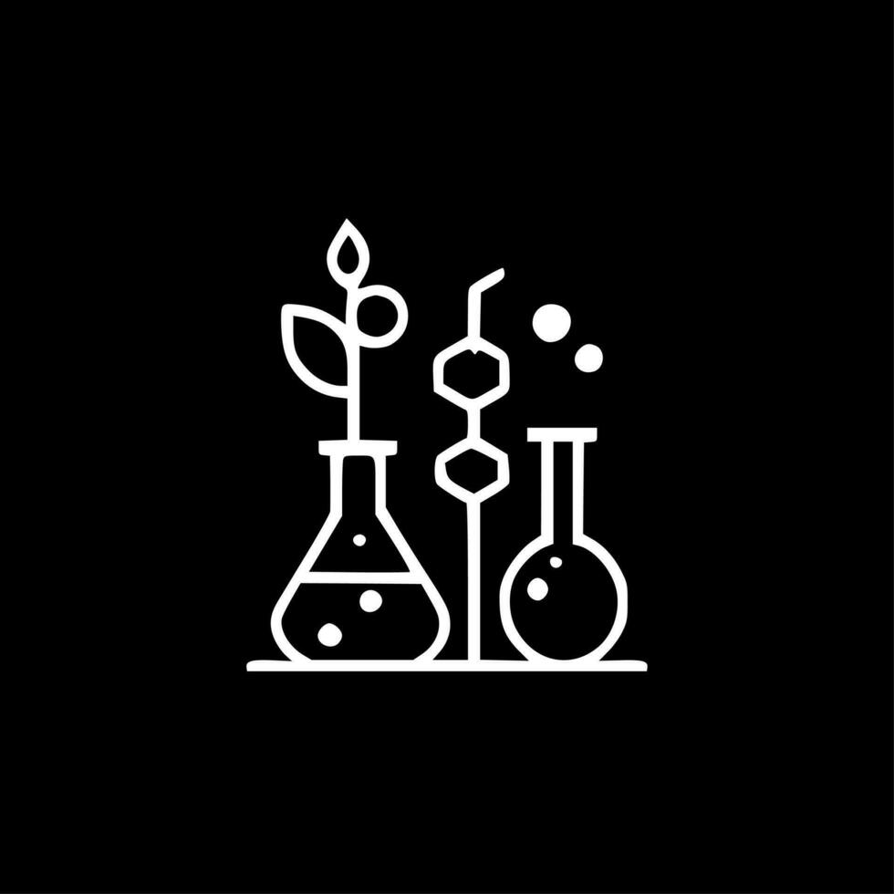 Science - Black and White Isolated Icon - Vector illustration
