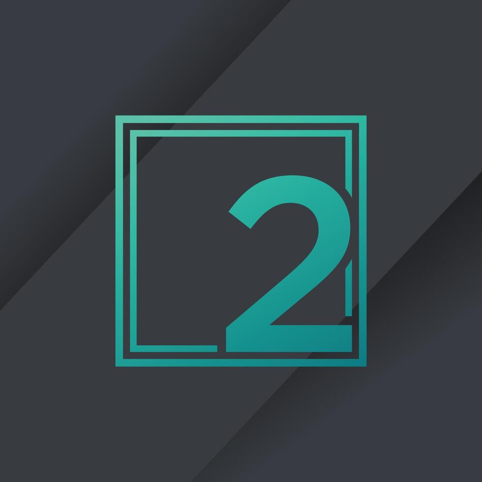 Number logo design vector