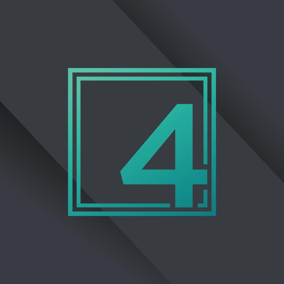 Number logo design vector