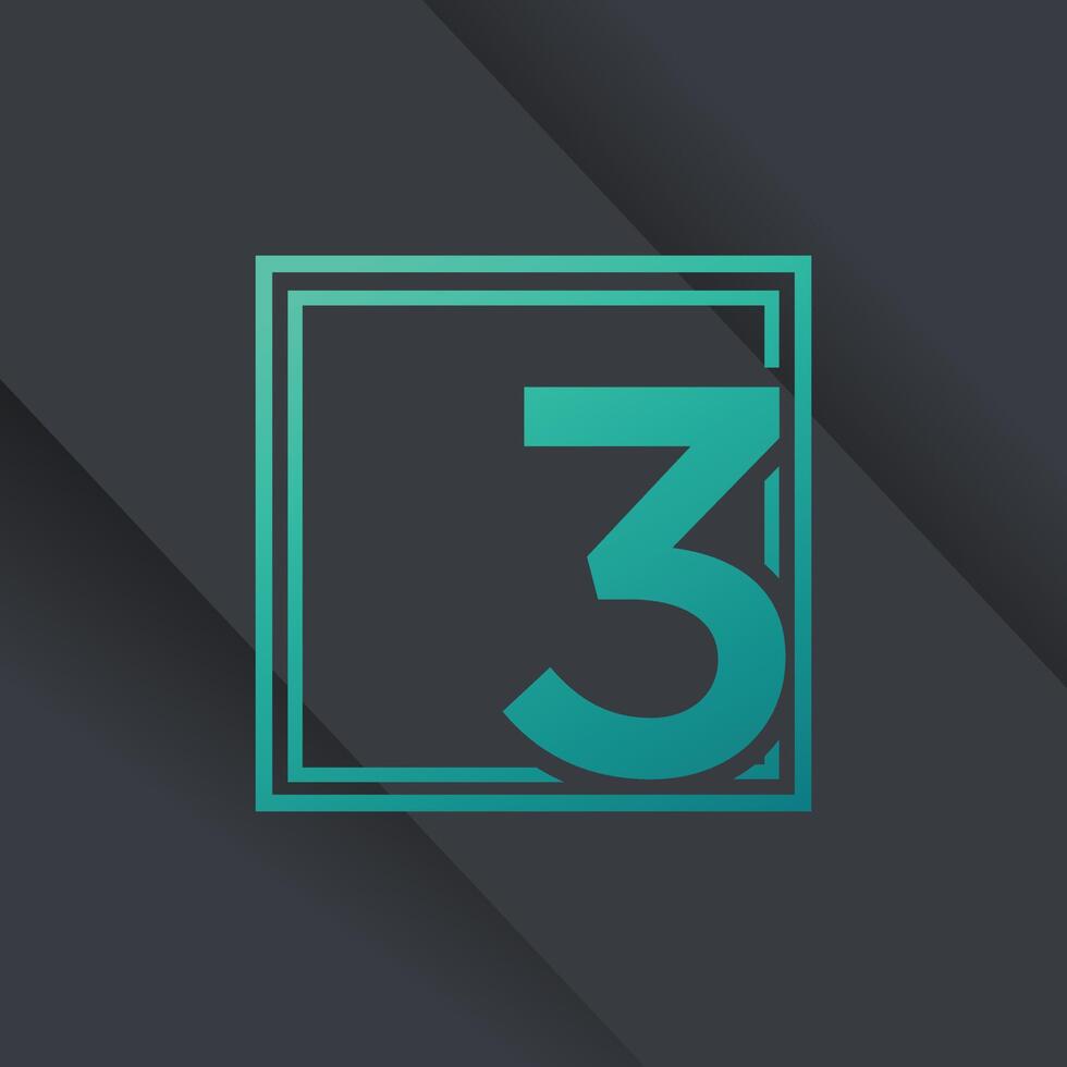 Number logo design vector
