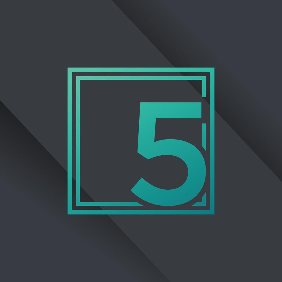 Number logo design vector