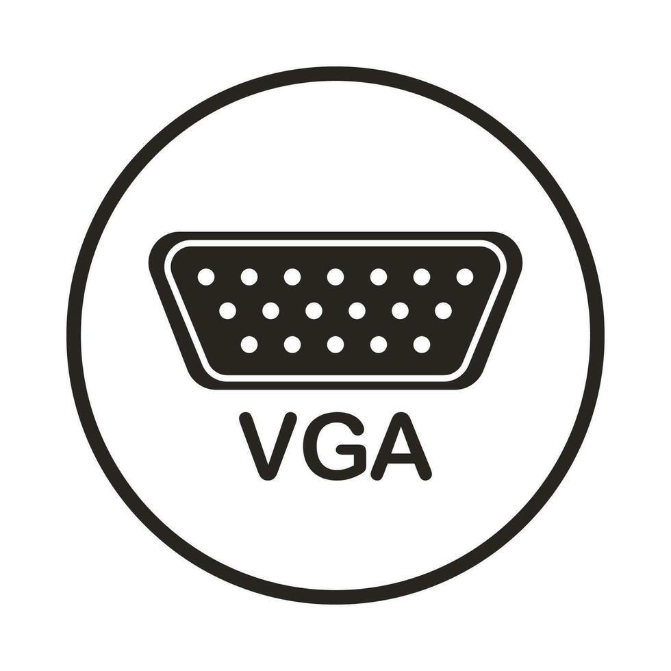 VGA cable icon vector