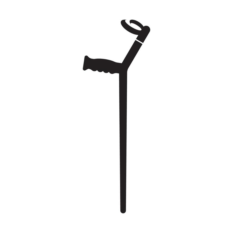 Crutch vector icon