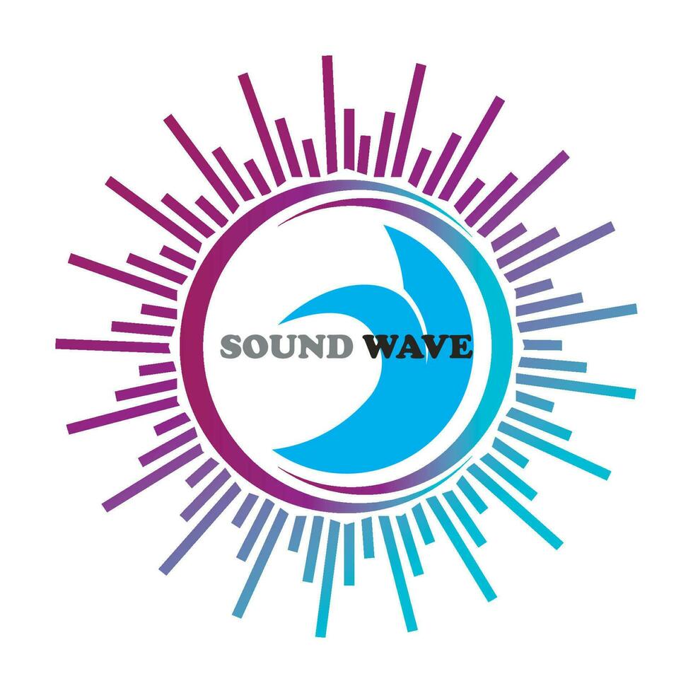 Sound wave logo vector