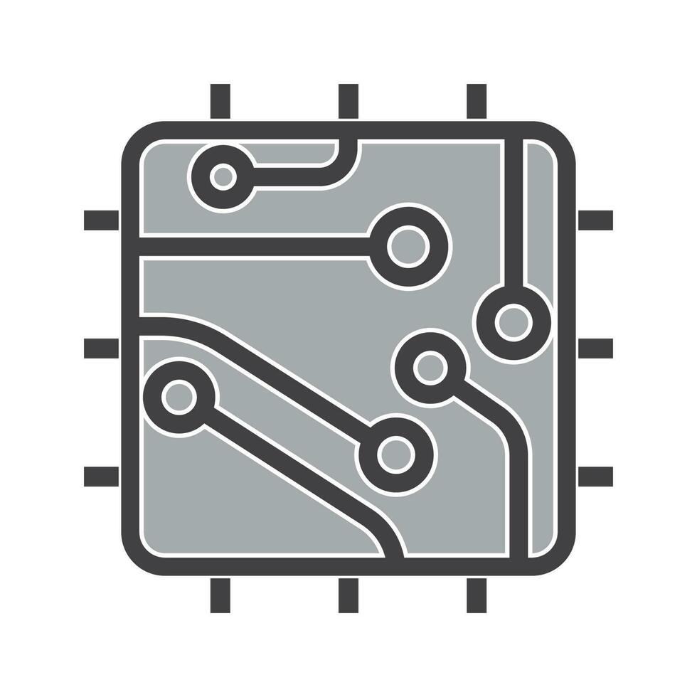 chip processor icon vector