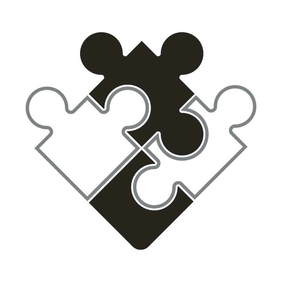 Puzzle icon vector