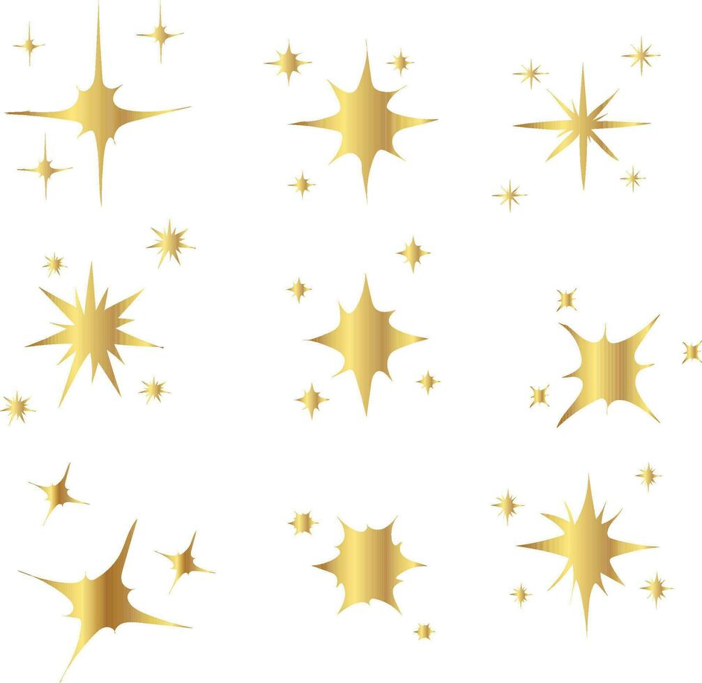 Gold Sparkling Star vector