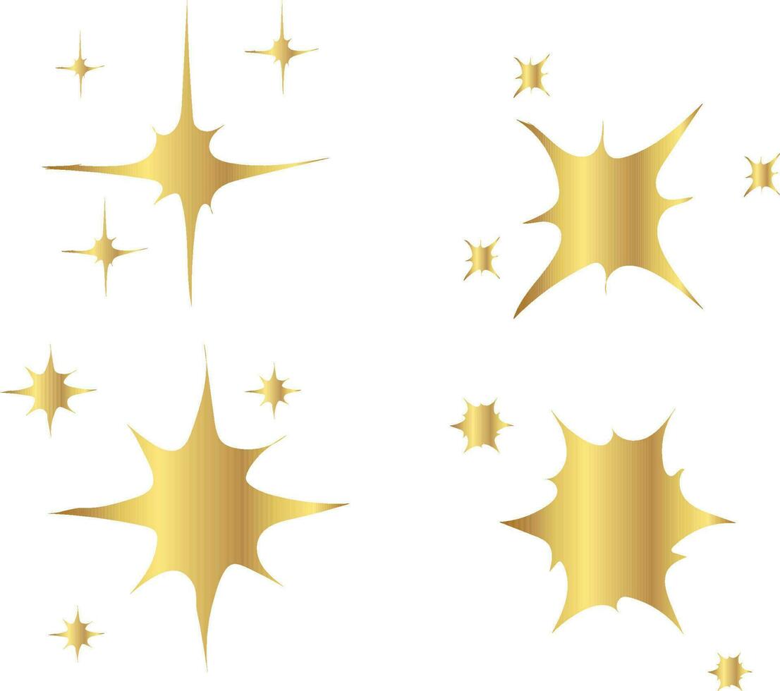 Gold Sparkling Star vector