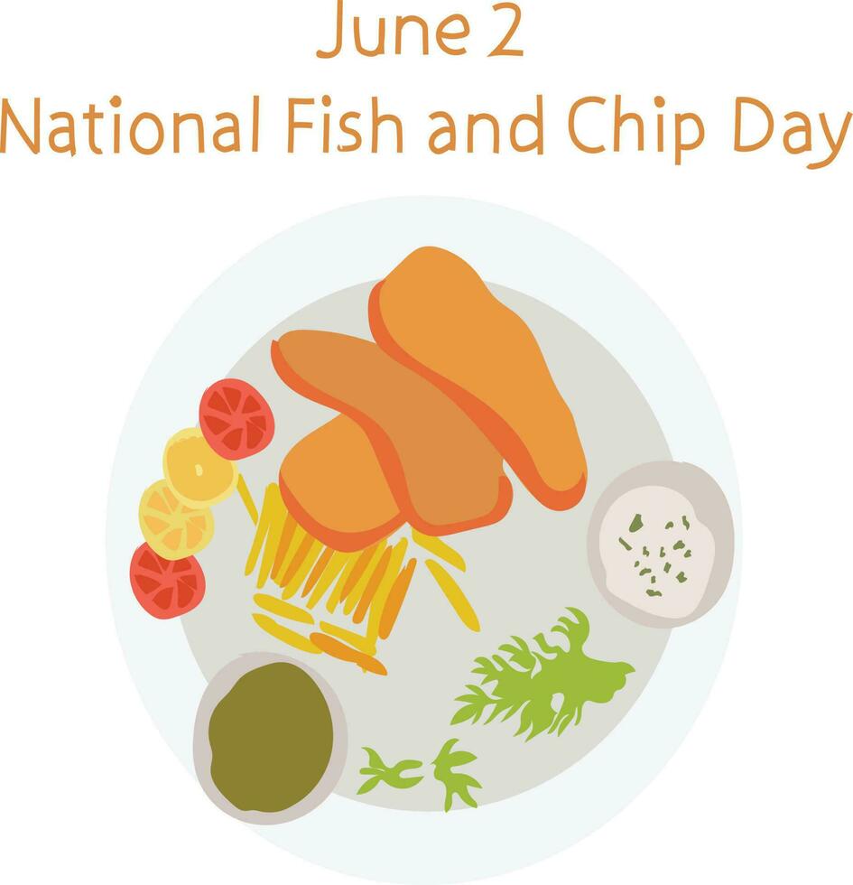 National fish and chip day vector