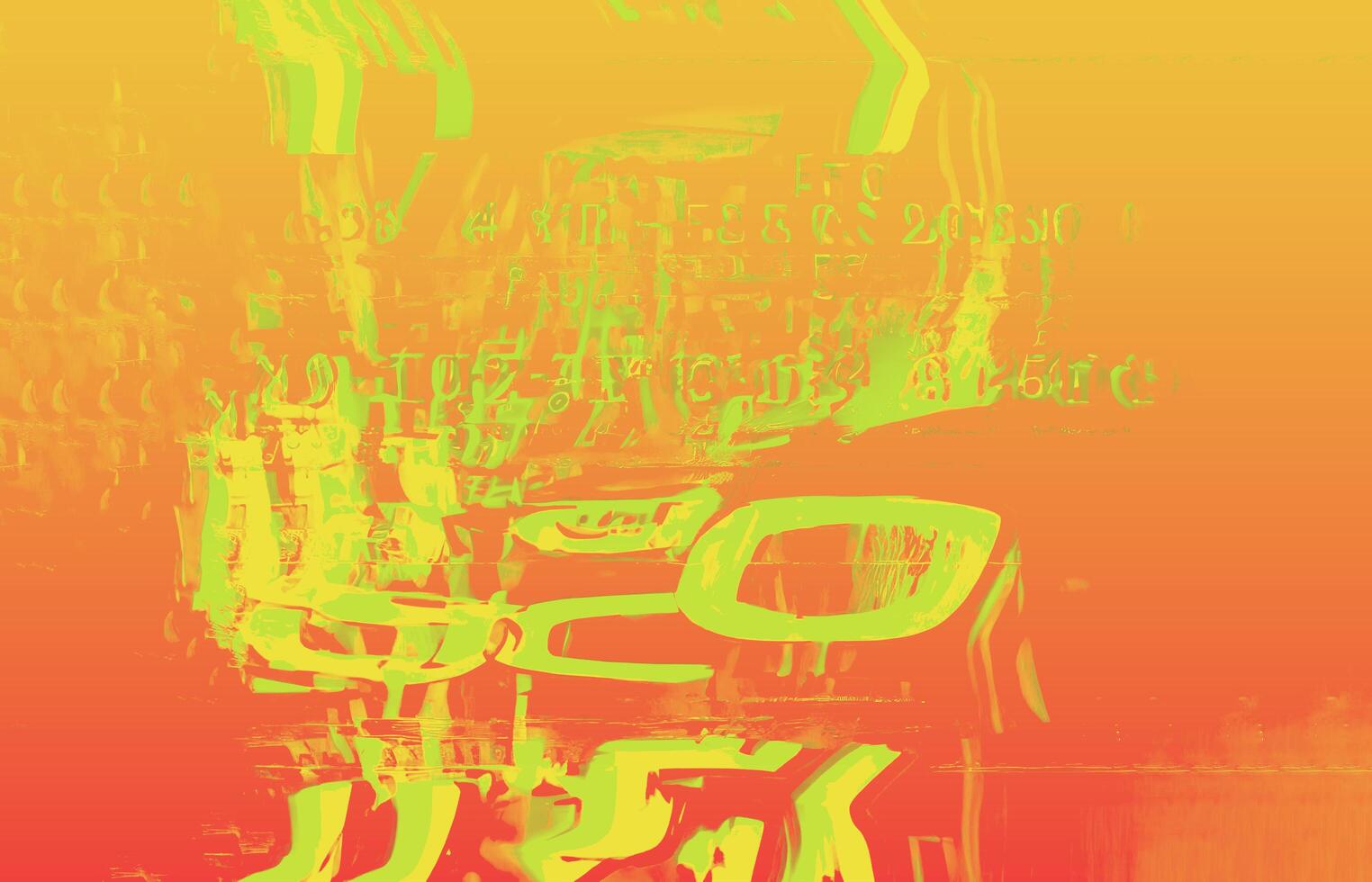 Digital Glitch Broken Error Screen with Numerical Code Distortion and Futuristic Cyberpunk Aesthetics for Abstract Digital and Print Design, photo