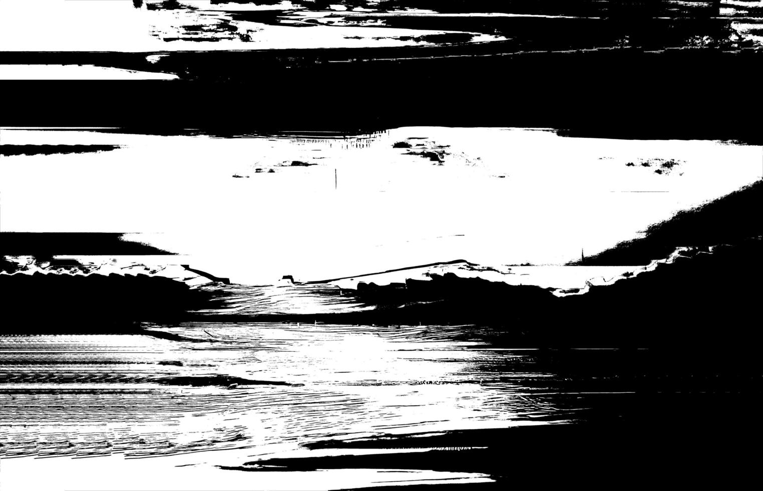 Monochrome Distortion Black and White Glitch Effect with Vintage Aesthetics and Textured Grunge Style photo