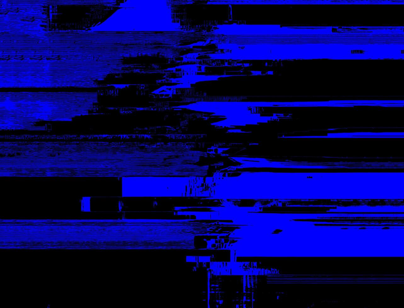 Vibrant Distortions Bright Blue and Dark Color Scheme with Noise, Grunge, and Glitch Textures for Eye-Catching Digital and Print Design, photo