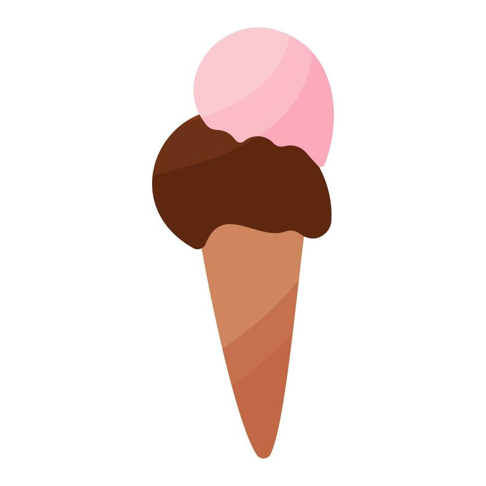 ice cream summer heat chocolate icon element vector