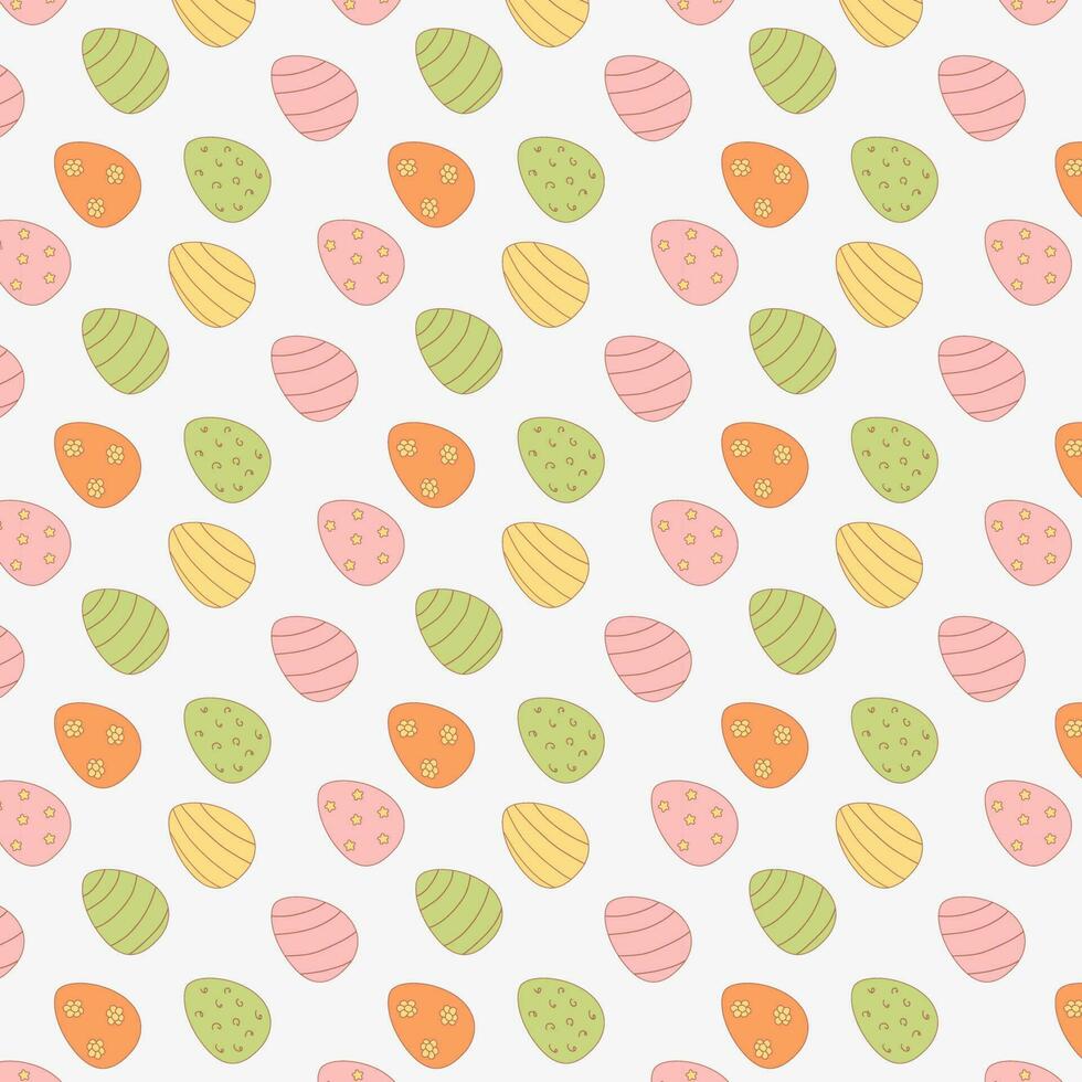 easter eggs hunting holiday color pattern vector