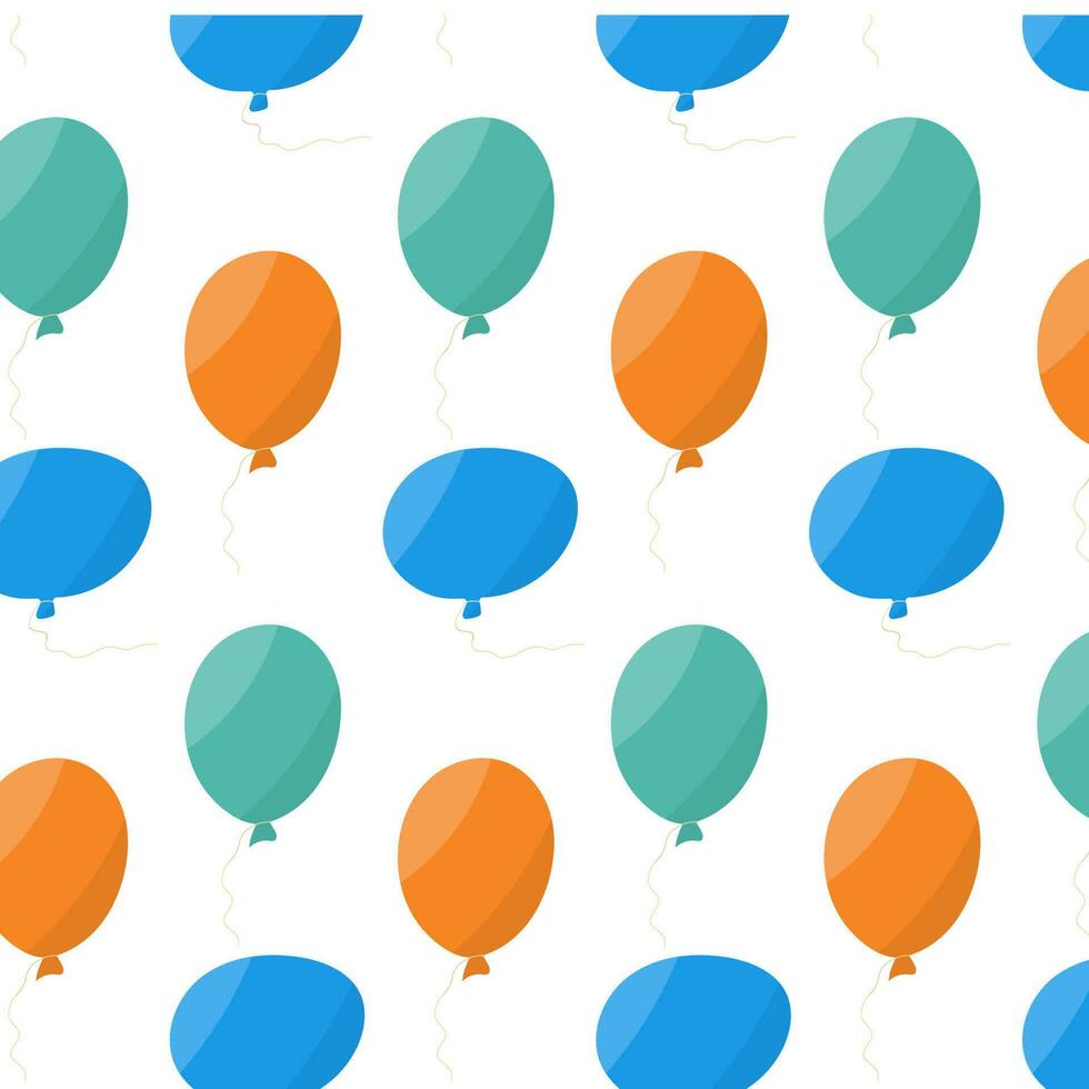 inflatable balloons orange green blue pattern fun vector