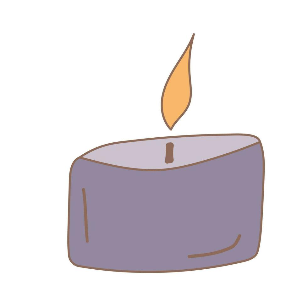 candle light heat purple cozy element icon vector