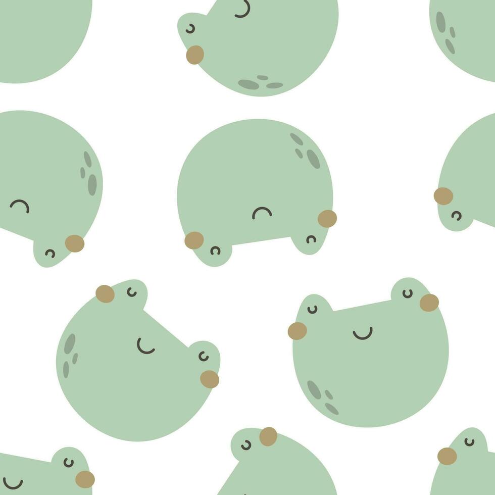 seamless pattern with cartoon frog. colorful vector for kids, flat style. Baby design for fabric, textile, print, wrapper.