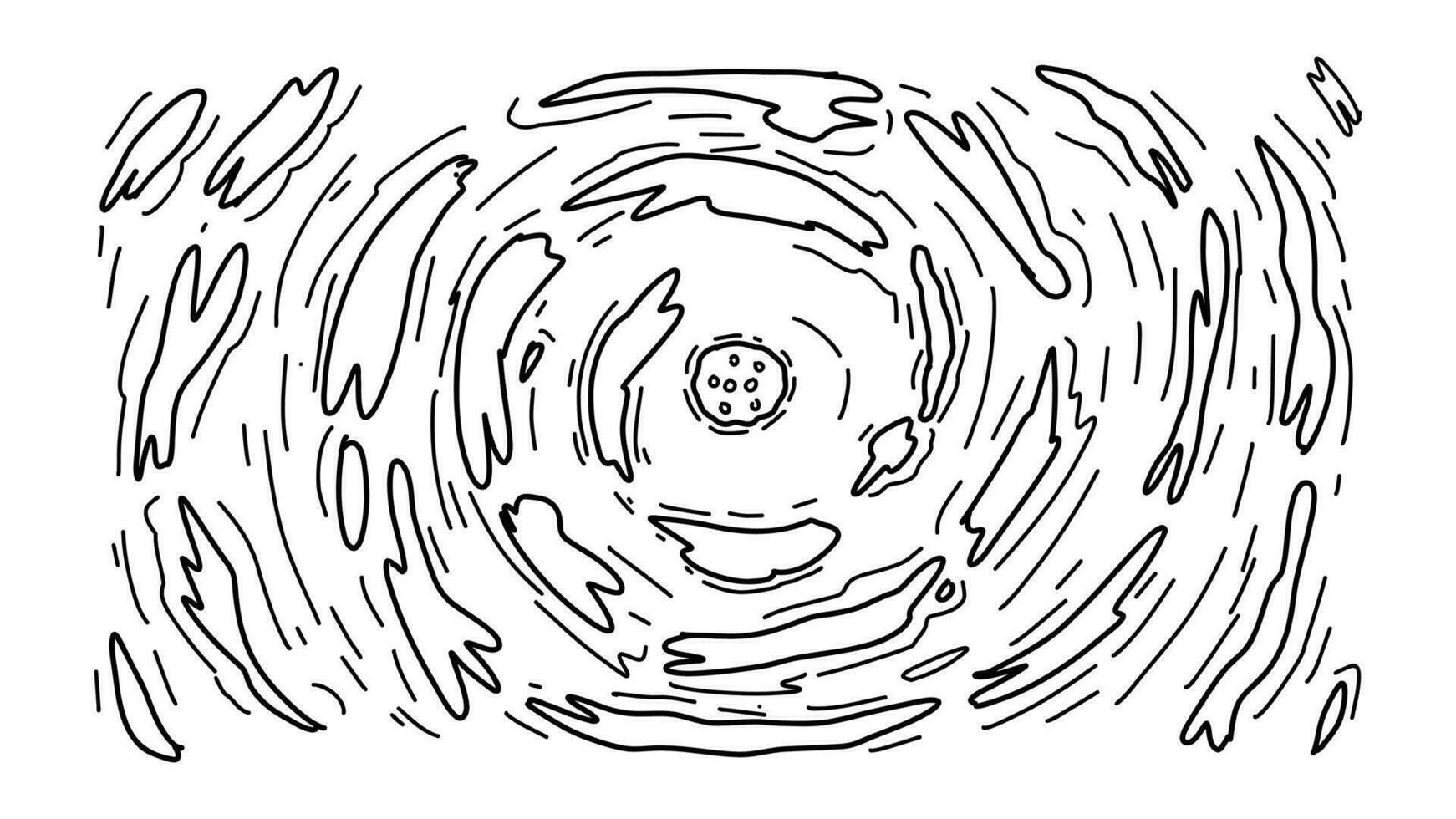 doodle hand drawn vortex comic style vector