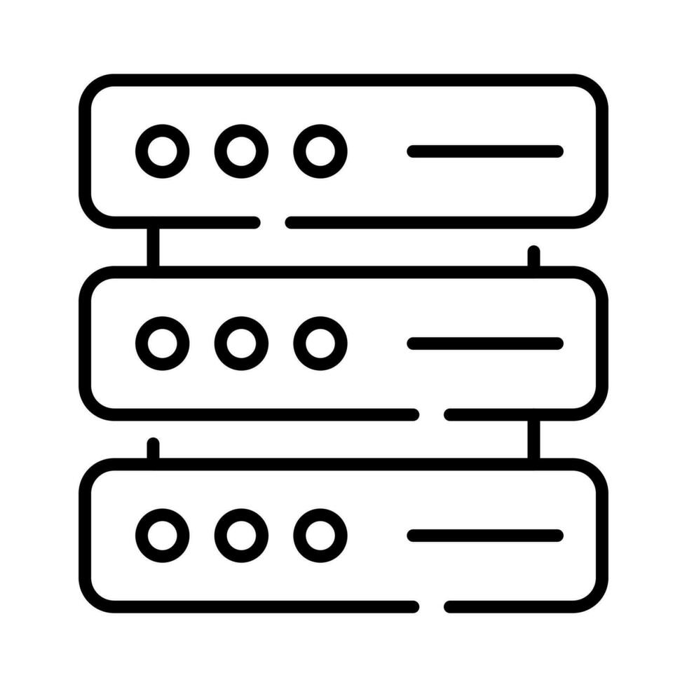 Carefully crafted vector of data server, server rack icon in trendy style