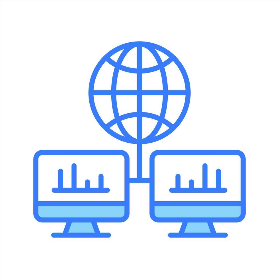 Grab this carefully designed icon of global network in modern style, premium icon vector