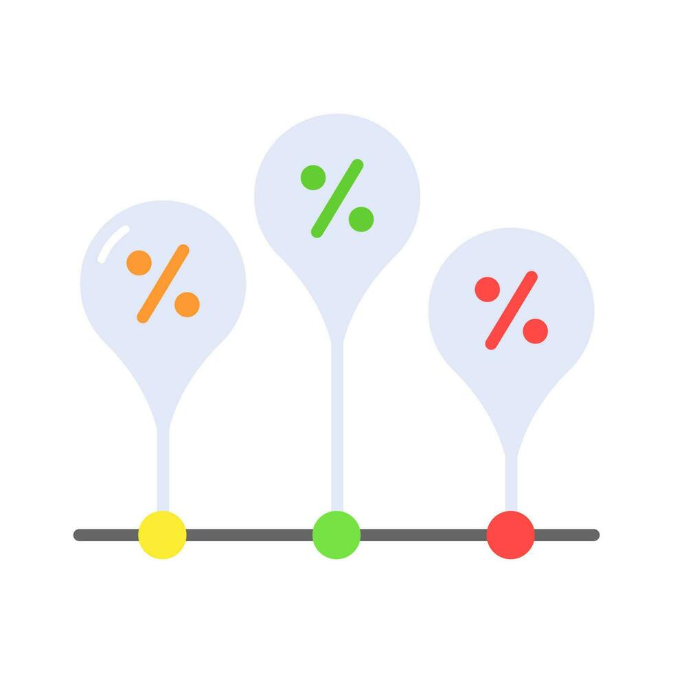 An editable vector of timeline chart in modern style, premium icon