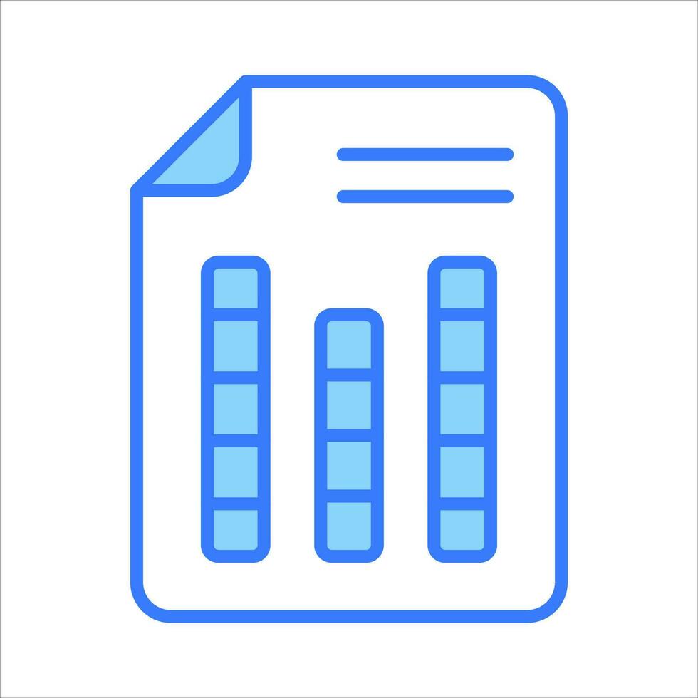 Graphical representation of a business report, modern vector of data report