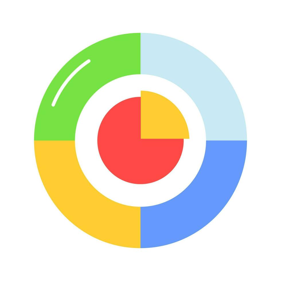 An amazing vector design of pie chart, concept icon of infographics in trendy style