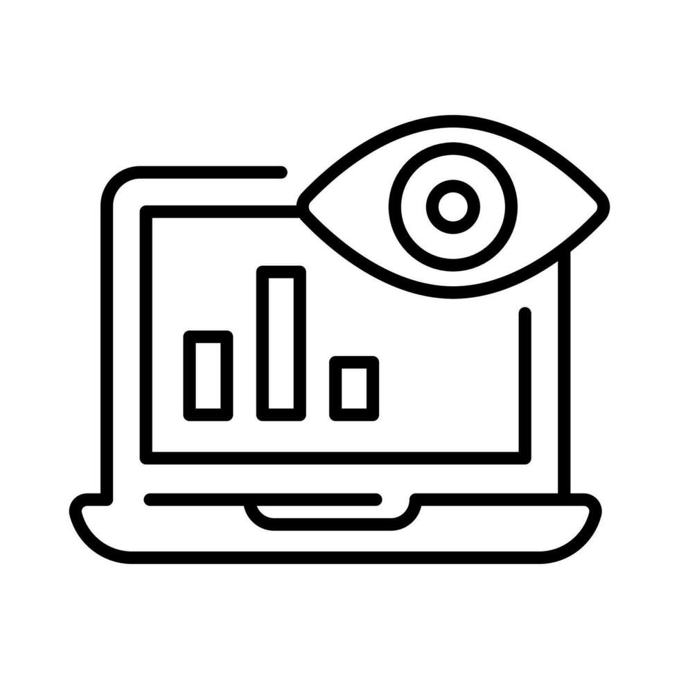 Data monitoring vector design in modern style isolated on white background