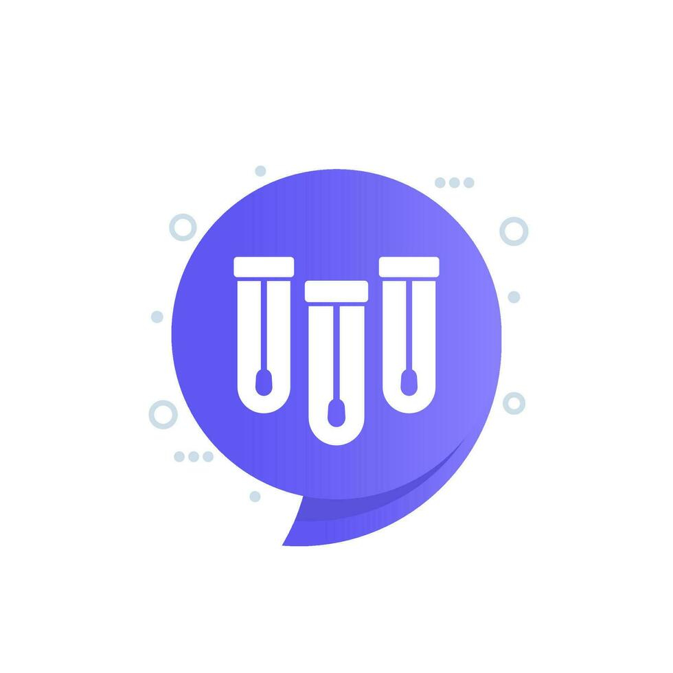 Nasal swab tests icon, vector