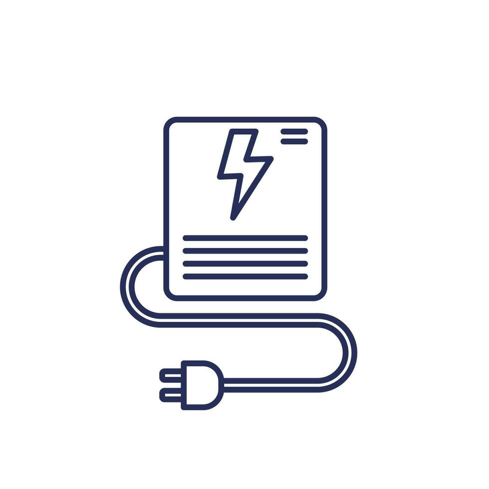 UPS, uninterruptible power supply line icon vector