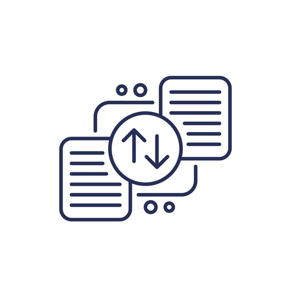 case priority icon on white, line vector