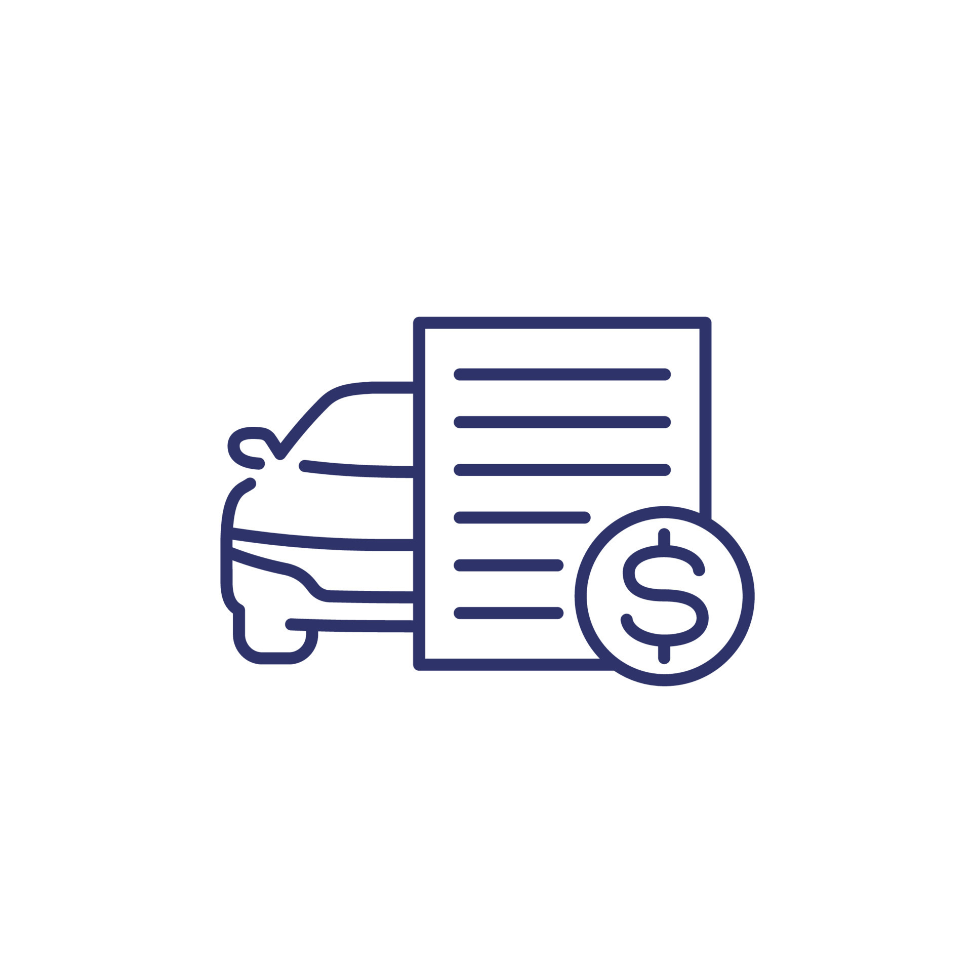 car payments, loan line icon 24150047 Vector Art at Vecteezy