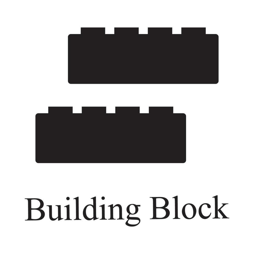 building block icon vector