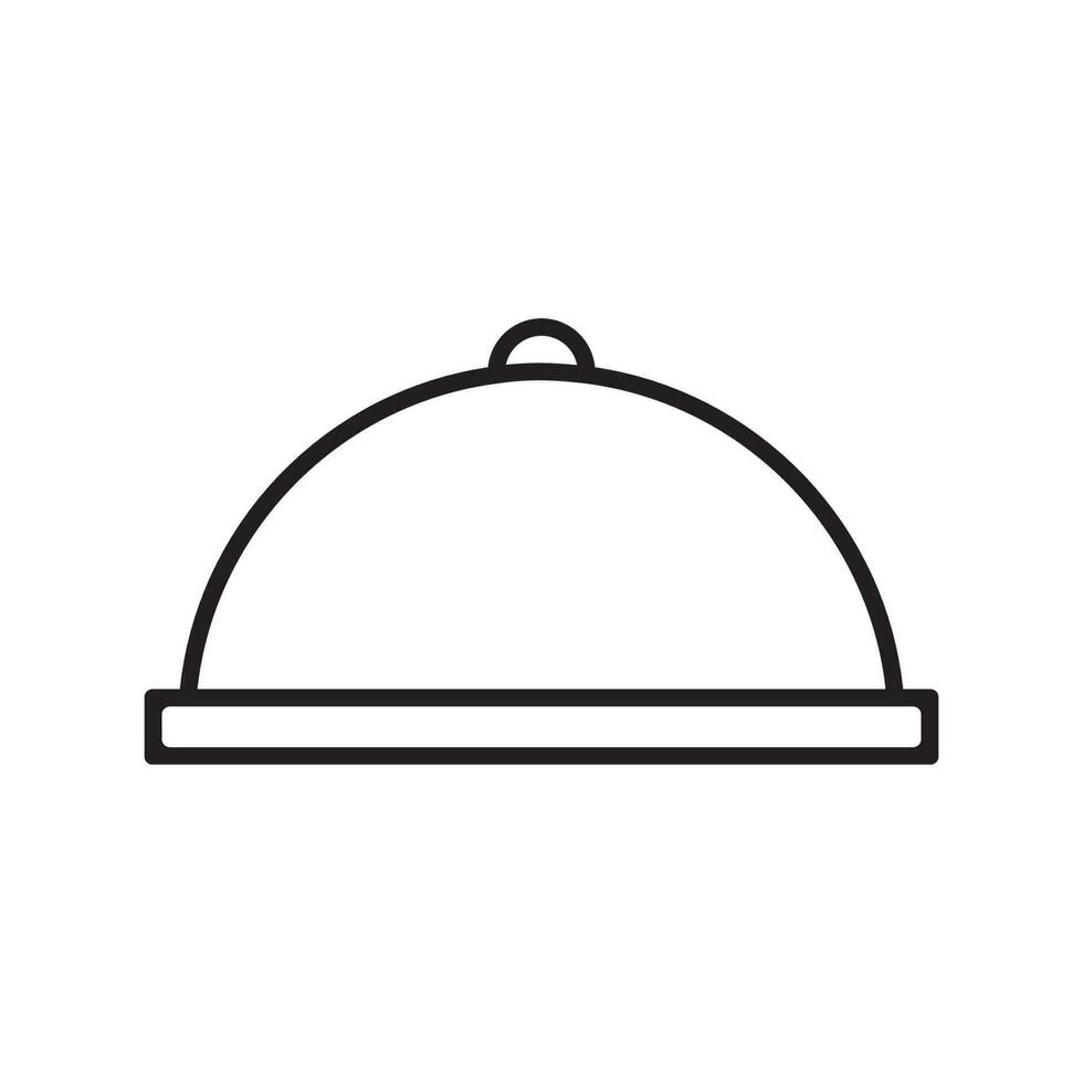 serving plate icon vector