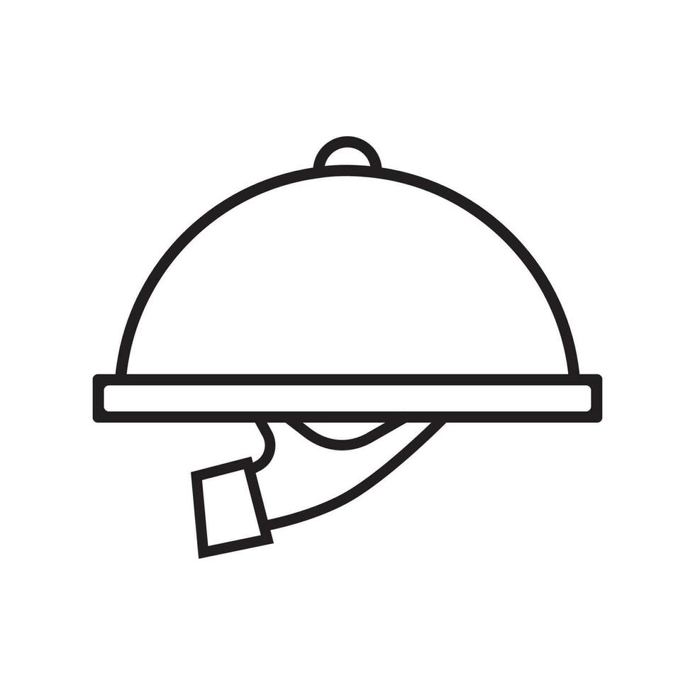 serving plate icon vector