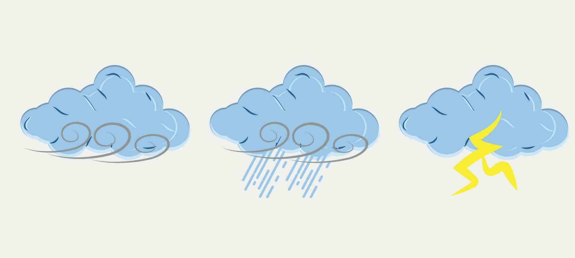 flat weather cloud illustration vector file