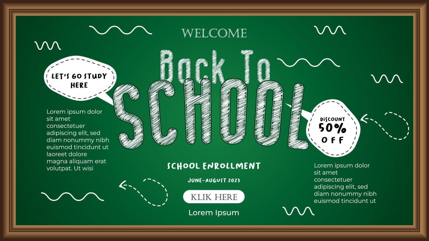 back to school theme banner template 24150368 Vector Art at