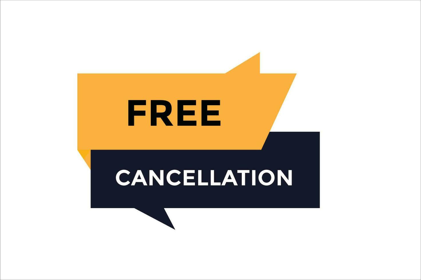 Free cancellation button web banner templates. Vector Illustration