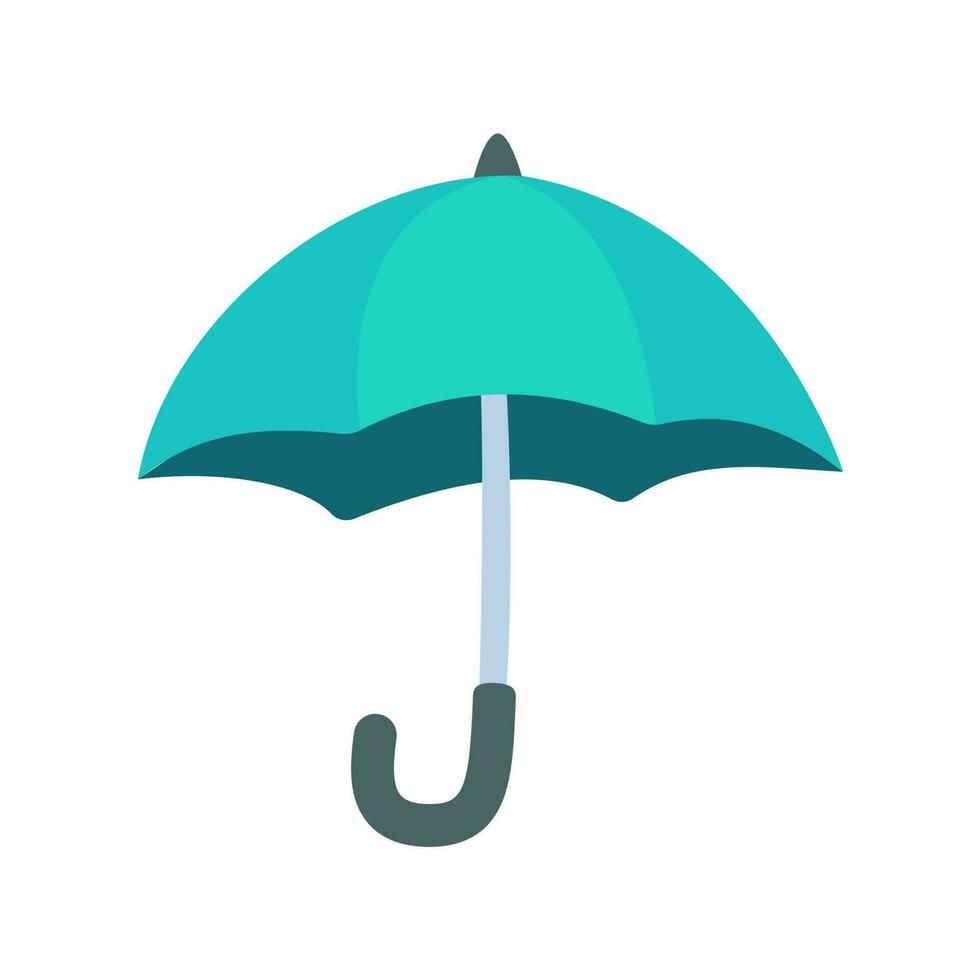 Colorful umbrella icon for rain protection open sun umbrella simple style vector