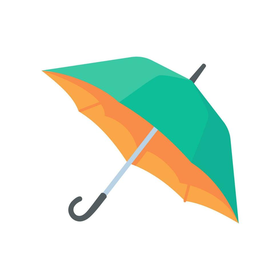 Colorful umbrella icon for rain protection open sun umbrella simple style vector