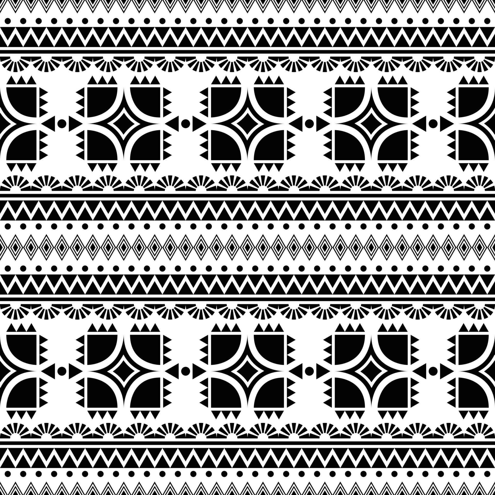 Geometric traditional illustration design. Seamless ethnic pattern ...