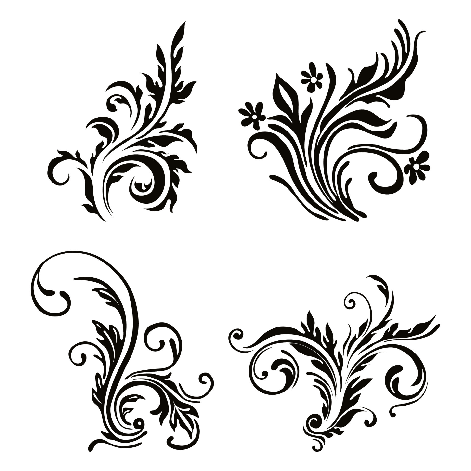 floral frames with flowers, branch and leaves Vector illustration for ...