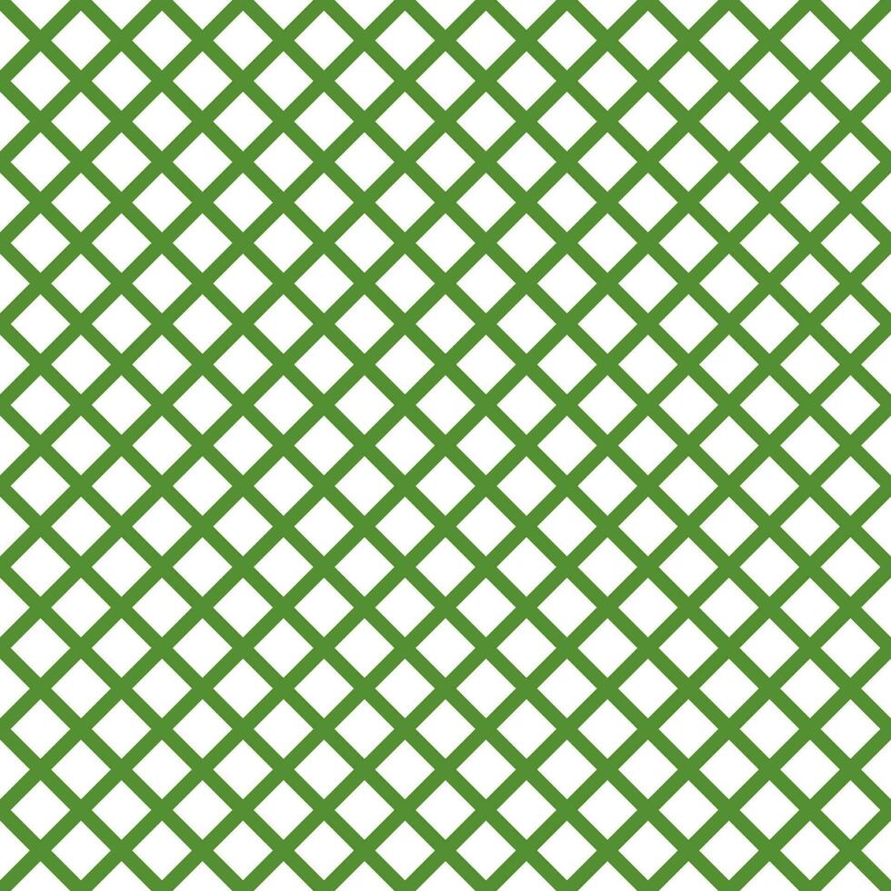 Collection seamless pattern with trendy stylish cell Gingham, volume strips of cells made on green color. vector