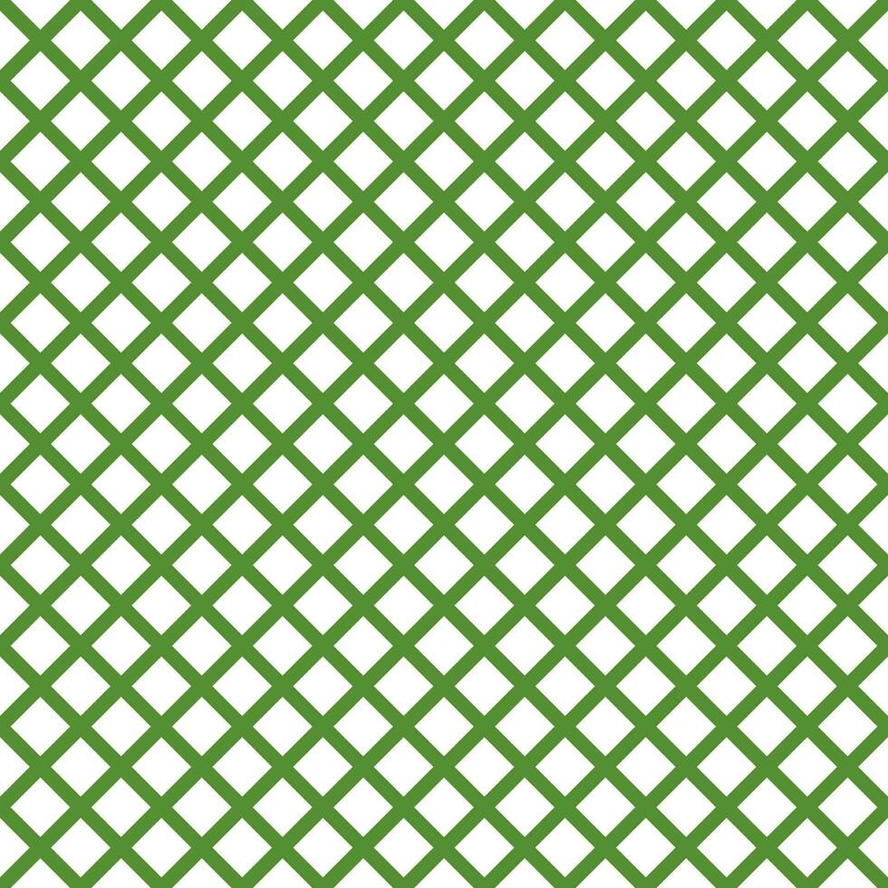 Collection seamless pattern with trendy stylish cell Gingham, volume strips of cells made on green color. vector