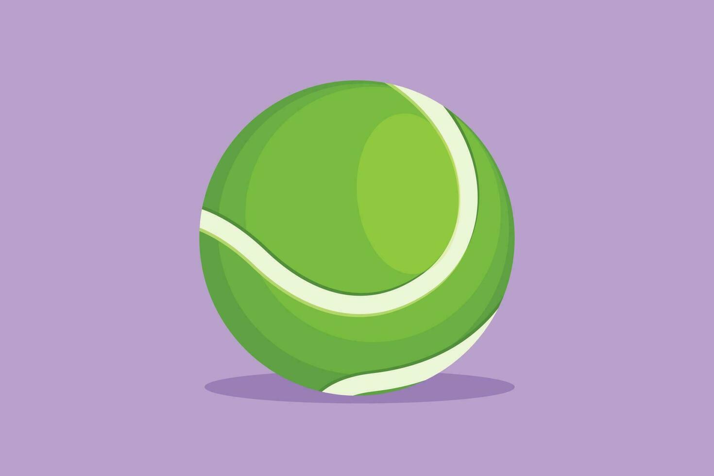 gráfico plano diseño dibujo estilizado tenis pelotas icono, logo, símbolo. tenis pelota juegos, deporte, competencia, torneo. amarillo tenis pelota hecho de sintió y goma. dibujos animados estilo vector ilustración