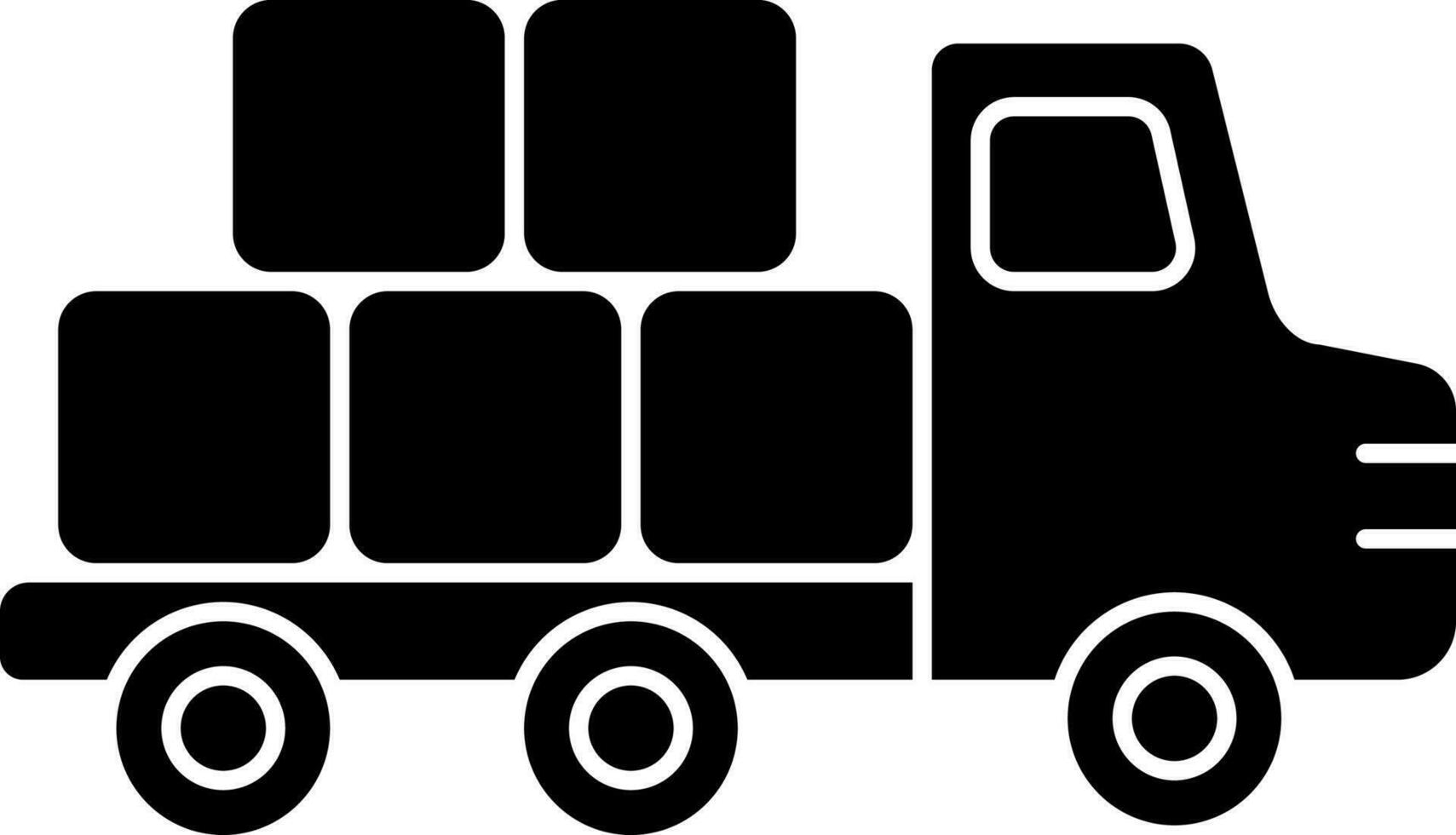 Delivery Vehicle Glyph. vector