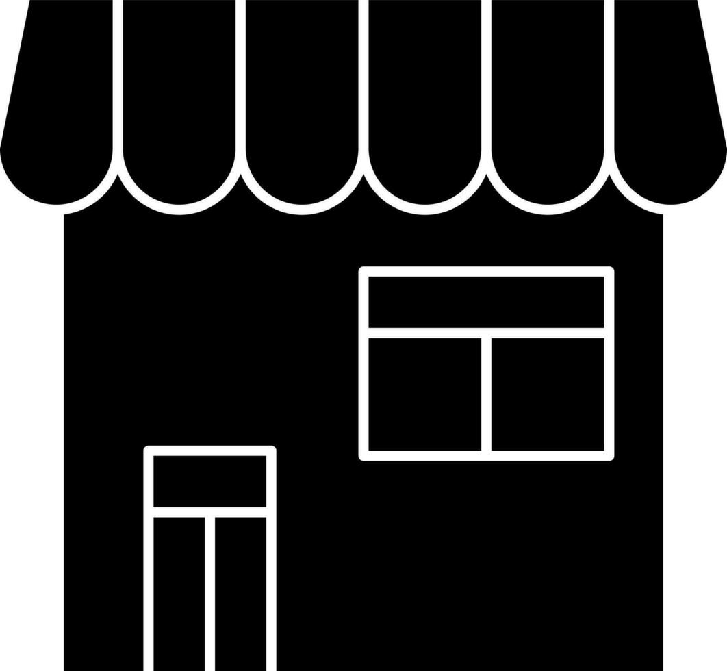 Shop Building Flat Icon. vector